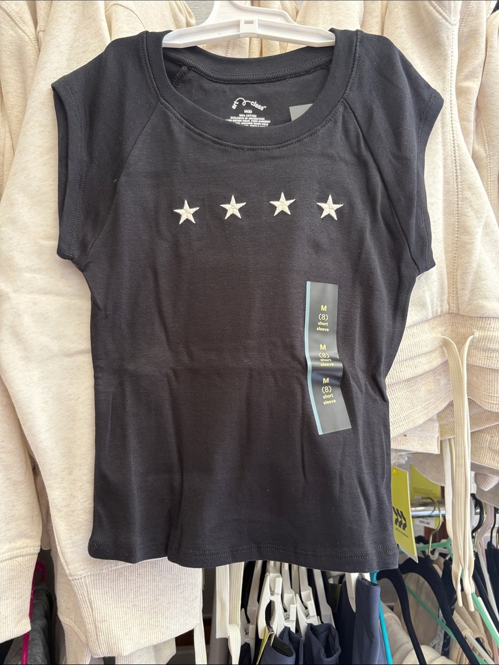art class Black Tee with Silver Stars